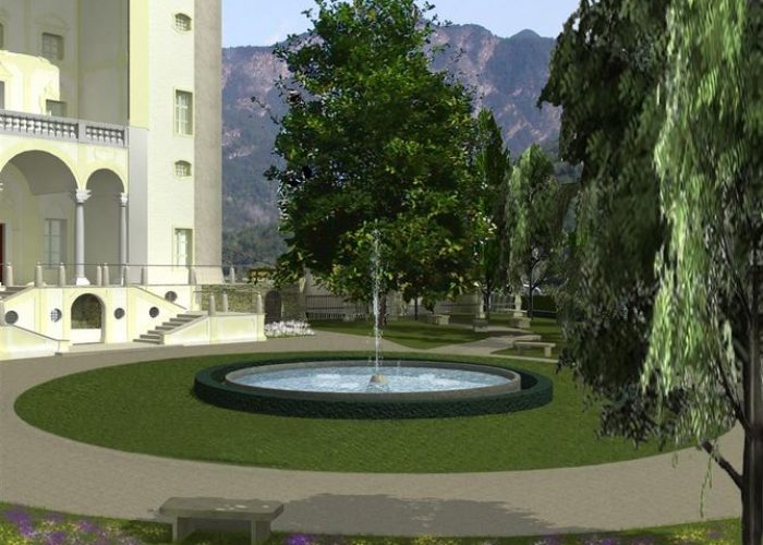 Il rendering del restauro del castello di Aymavilles