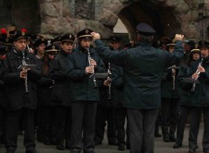 la banda musicale alle Porte Pretoriane