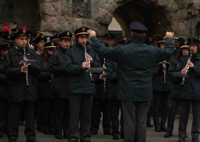 la banda musicale alle Porte Pretoriane
