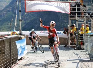 Il vincitore della seconda tappa, il belga Niels Driesen - Giro della Valle d’Aosta