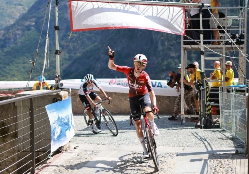Il vincitore della seconda tappa, il belga Niels Driesen - Giro della Valle d’Aosta