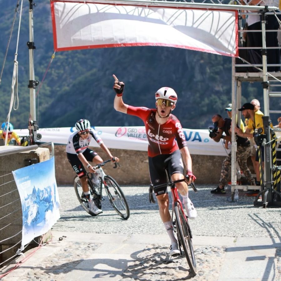 Il vincitore della seconda tappa, il belga Niels Driesen - Giro della Valle d’Aosta