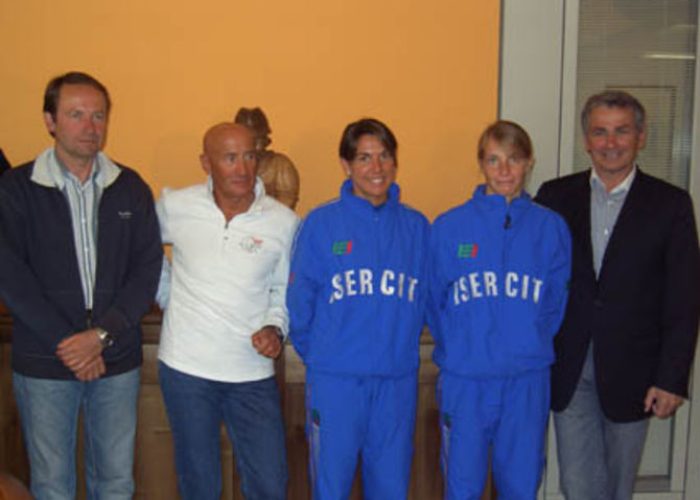 Da sinistra Bruno Nex, Abele Blanc, Gloriana Pellissier, Elisa Brocard e Martino Cossard