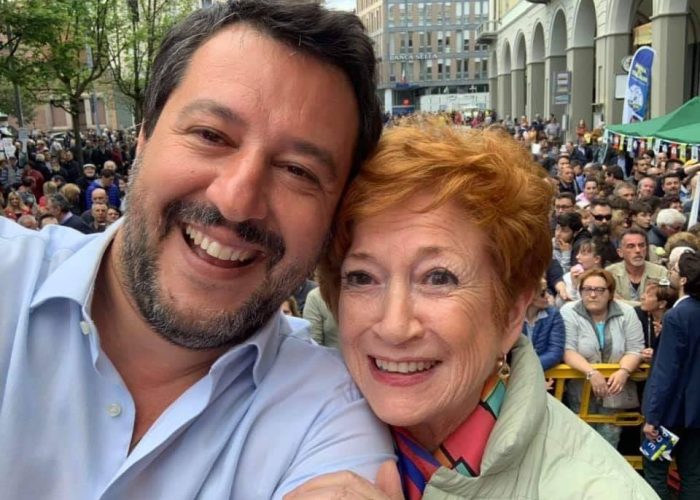 Matteo Salvini con Marialice Boldi