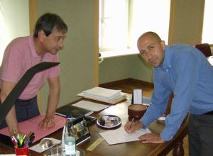 Stefano Borrello con Bruno Giordano