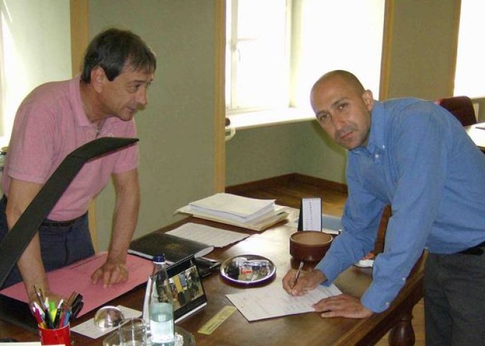 Stefano Borrello con Bruno Giordano