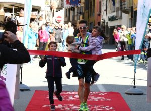 Dennis Brunod all'arrivo del Castle's Trail