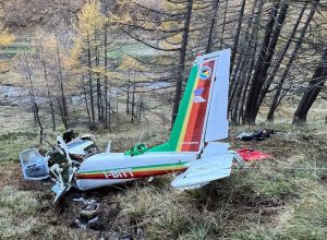 L'aereo da turismo precipitato a Saint-Rhémy-en-Bosses