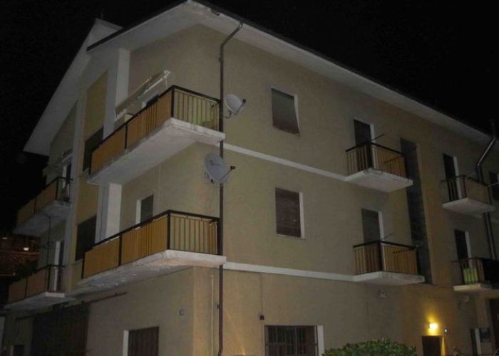 La palazzina evacuata