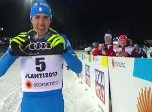 Federico Pellegrino nella sprint mondiale di Lahti