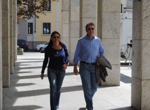 Elezioni comunali 2015 - L'arrivo di Fulvio Centoz e Antonella Marcoz in sala stampa