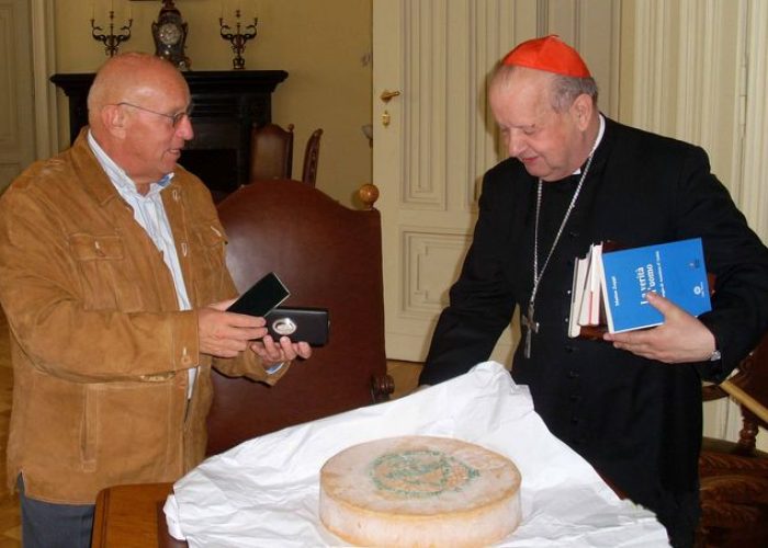 Alberto Cerise con il Cardinale Stanislao Dziwisz