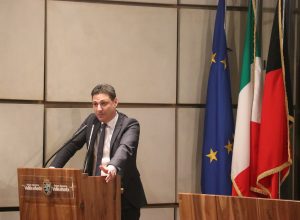 L'intervento del presidente della Regione, Laurent Viérin.