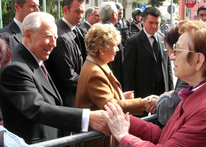 Carlo Azeglio Ciampi in visita ad Aosta nel 2005