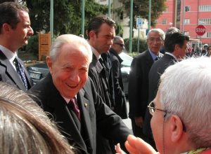 Carlo Azeglio Ciampi in visita ad Aosta nel 2005