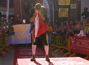 Franco Collé al traguardo di Courmayeur (ph. Andrea Vallet)