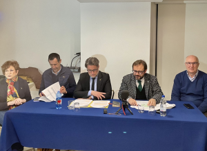 conferenza stampa Lega, Forza Italia e Gruppo misto