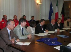 Un momento della conferenza stampa