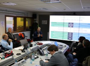 L'incontro sui lavori in programma all'interno del tunnel.