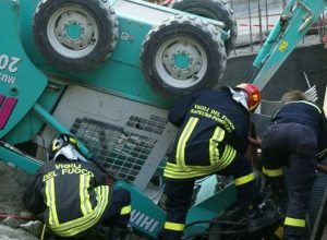 Il luogo dell'incidente a Glereyaz, Saint-Vincent