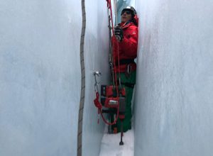 Recupero alpinista caduto in un crepaccio