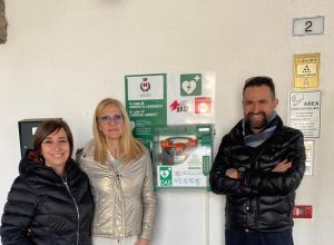 Il defibrillatore a Villa Pesando, a Quart