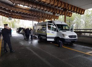 Il furgone fermato al Traforo del Monte Bianco