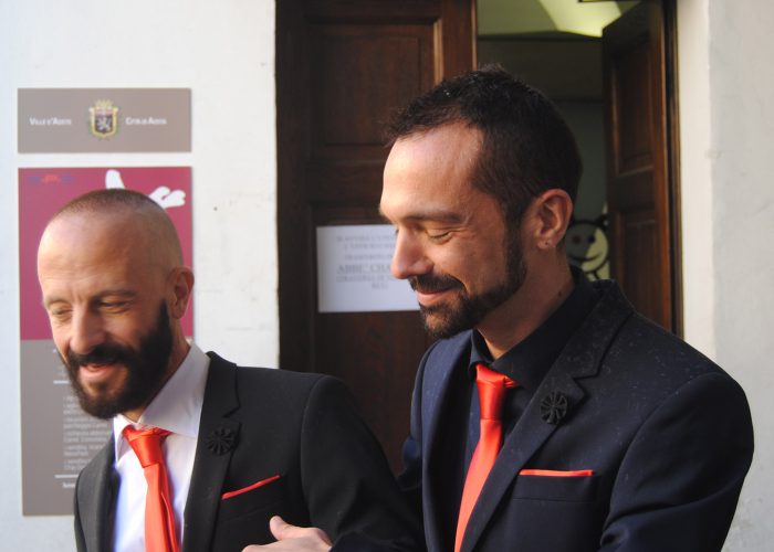 David Angelini e Giancarlo Giambrone, prima Unione civile ad Aosta