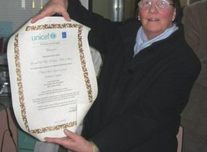 La presidente dell'Unicef Valle d'Aosta Ester Bianchi