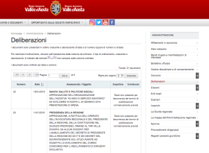 delibere non visibili