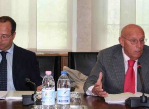 Da sinistra Flavio Curto e il presidente del Consiglio Valle Alberto Cerise