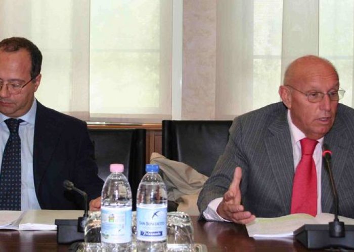 Da sinistra Flavio Curto e il presidente del Consiglio Valle Alberto Cerise