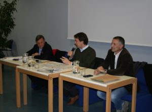 Da sinistra, Dino Vièrin, Alessandro Mano e Raimondo Donzel