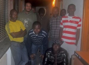 Gli otto giovani ospitati all'Abri Monsieur Vincent