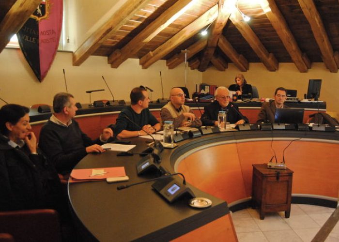 La II Commissione consiliare del Comune di Aosta con l'Amministratore Unico NUV Bruno Milanesio