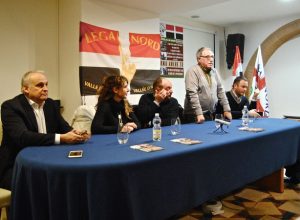 La conferenza stampa della Lega Nord