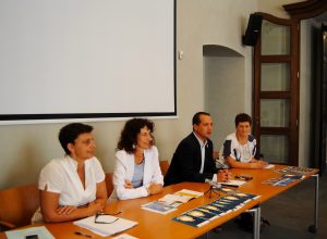 Da sx Stefania Sacchi,Federica  Obino, Luca Girasole e Barbara Griva