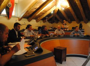 La III Commissione. Da sx Marzi, Sorbara, Baccega, Caminiti, Borrello e Fea,