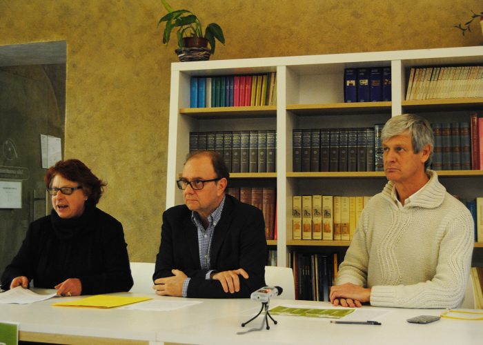 Da sx la Presidentessa del Conservatoire Emanuela Lagnier, il Direttore Renato Meucci e il docente Giovanni Miszczyszyn