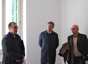 L'archietto Rosini con il Sindaco Centoz e l'assessore Lancerotto