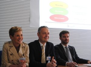 La presentazione della precompilata 2018. Da sx Frello, Gontier e Millet