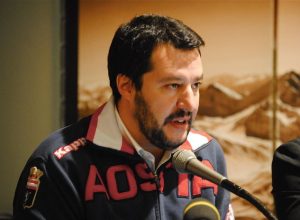 Il Segretario Federale della Lega Nord Matteo Salvini