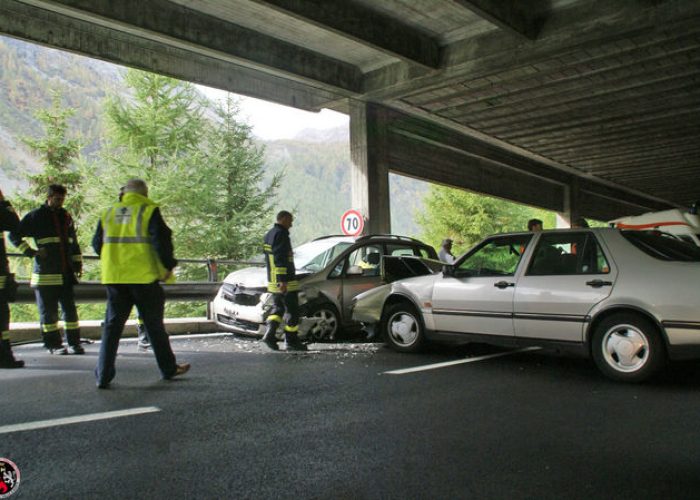 L'incidente sotto il Traforo del GS Bernardo