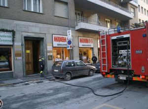 L'ìntervento dei Vigili in Via Losanna