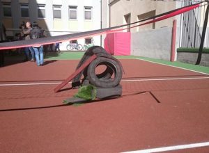 Inaugurazione campo Ecopneus al Convitto regionale