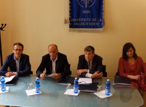 Da sx Franco Vietti, Augusto Rollandin, Fabrizio Cassella e Anna Maria Pioletti