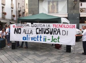 Olivetti I-Jet - la protesta dei dipendenti