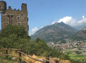 Vistra su Saint Vincent dal Castello di Ussel