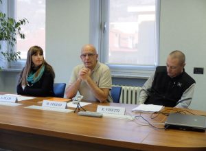 Da dx Laura Plati, Massimo Veglio e Enrico Visetti - riorganizzazione emergenza