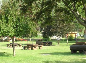 Uno scorcio dell'area verde Parc Chavonne, a Villeneuve